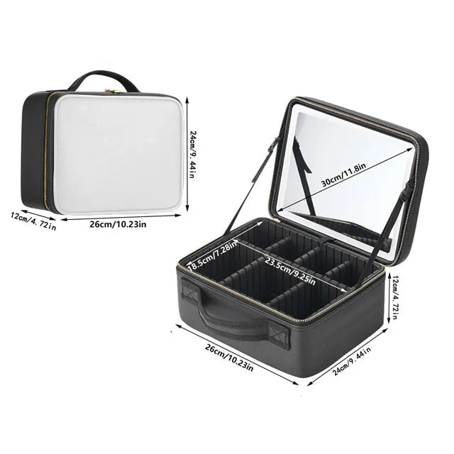 LED Cosmetic Case With Mirror